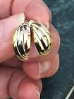 18ct Gold Vintage Earrings 750 Yellow White Rose Gold 9ct Gold Backs 2.34g