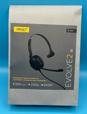(TDX261) Jabra Evolve2 30 Stereo Headset (USB-A) - Black 23089-899-979 HSC140 - Image 1 of 4