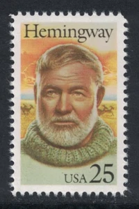 Scott 2418- Ernest Hemingway, Author- MNH 25c 1989- unused mint stamp - Picture 1 of 1