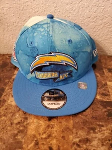 New Era NFL Los Angeles LA Chargers Ink Tie Dye Snapback Hat Blue On Field - Picture 1 of 3
