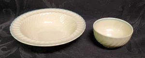 Susie Cooper Turquoise Trim Cereal Bowl and Open Sugar Bowl - Picture 1 of 13