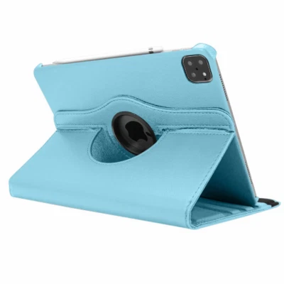 Leather Rotating Portfolio Stand Case LIGHT BLUE for iPad Pro 12.9" 2020/2021 - Image 1 of 3