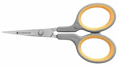 Westcott Titanium Curved Scissors Super Soft Grip 4" - Medium Office Paper Card - Image 1 of 2