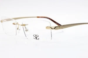SLR Eyewear Mod.720 C3 Gold Metal Rimless Nederland Eyeglasses 33-18-135mm - Picture 1 of 9