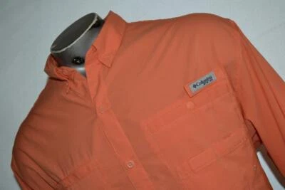 Camisa de pesca masculina 24403-a Columbia PFG tamanho XL desempenho poliéster rosa - Imagem 1 de 4