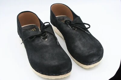Zuecos Sven 41 Negros Informales Hechos en EE. UU. Cordones NUEVO Mujeres Cuero Nubuck Comodidad Foto 1 de 4