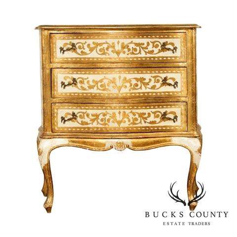 Italian Florentine Vintage Gilt Painted Chest of Drawers Cover