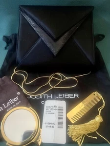 JUDITH LEIBER ENVELOPE SHOULDER/ CLUTCH PURSE ACCESSORIES ORIGINAL PRICE TAG - Picture 1 of 13