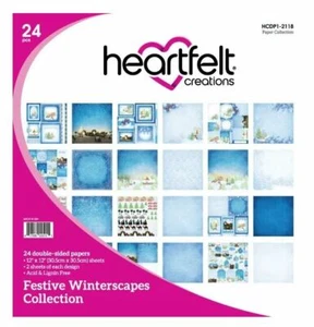 Heartfelt Creations Festive Winterscapes Paper Collection Christmas Blue Snow - Bild 1 von 2