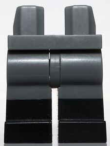 Lego Castle Dark Bluish Gray Minifig Legs with Black Boots Pattern