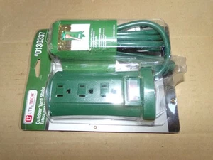 Utilitech 3-Outlet Power Stake 6ft Cord Hinged Covers Outdoor #0130337 Free Ship - Picture 1 of 1