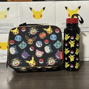 2022 Pokemon Pikachu Stainless Steel Water Bottle And Lunch Box - Picture 1 of 7