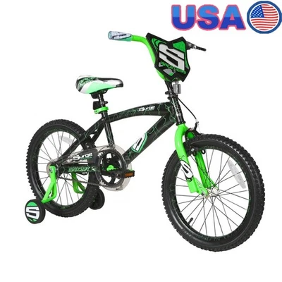 Bicicleta BMX Surge de 18 pulgadas para niños con asiento ajustable ruedas de entrenamiento freno de montaña nueva Foto 1 de 4