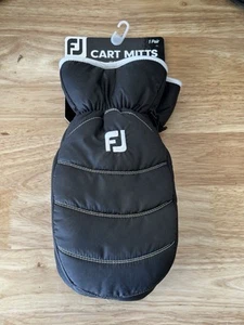 FootJoy DryJoys Cart Mitts Black One Size Fits Most Pair Golf Gloves Mittens NWT - Picture 1 of 4