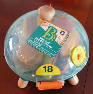 NEW B. toys- Mini Chef - BBQ Grill Playset- Pretend Play Grill Play Set - Picture 1 of 3