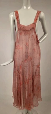 ANTIQUE 1920’S FLORAL SILK CHIFFON DRESS - HEAVILY REWORKED AS ACQUIRED - Image 1 of 4