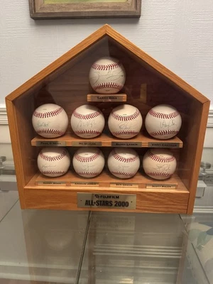Raro Fujifilm All Star 2000 Juego de 9 pelotas de béisbol autografiadas, caja original con certificado de autenticidad Foto 1 de 4