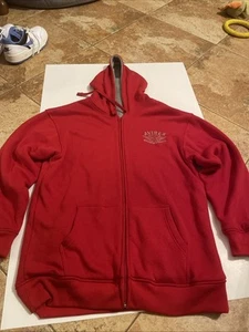 Chaqueta con Capucha Vintage AVIREX Y2K Pesada TÉRMICA Reversible ROJA/GRIS Cremallera Completa XL - Imagen 1 de 5