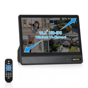 (5MP 10CH All in One NVR) 10.1'' LCD Monitor for Home Security Cameras Wirele... - Picture 1 of 9