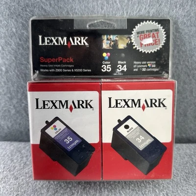 New Genuine Lexmark 34 35 2PK Ink Cartridges X Series X2500 Z Series Z1300 Z1310 - Image 1 of 4