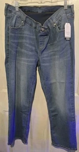 Jeans premaman Time And Tru denim gamba dritta lavaggio leggero taglia L SPEDIZIONE GRATUITA - Foto 1 di 6