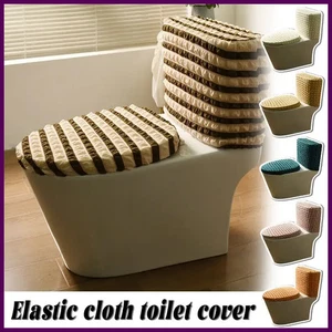 Copriwater universale elastico copriwater bagno wc serbatoio set coprisedile - Foto 1 di 35
