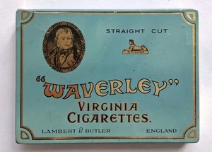 Antike Zigaretten Blechdose WAVERLEY VIRGINIA CIGARETTES LAMBERT & BUTLER London - Picture 1 of 10