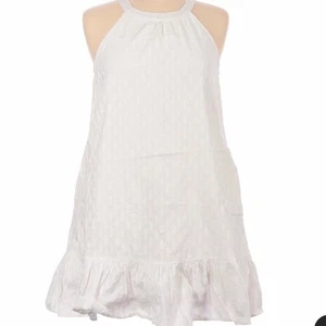 Splendid Boho Textured Cotton Ruffle Hem Halter Mini Dress White Sz XS - Picture 1 of 8