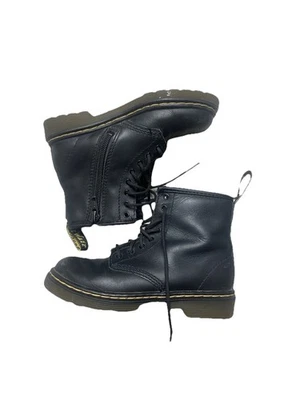 Botas Doc Dr Martens 1460T couro preto combate unissex infantil tamanho 10 - Imagem 1 de 4