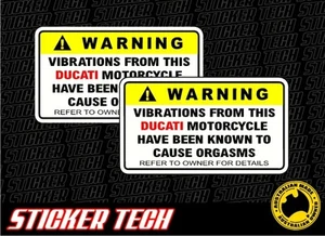 ADVERTENCIA DUCATI BICICLETA DE CARRETERA PEGATINA CALCOMANÍA TRAJES DIAVEL MONSTER 959 848 900 999 - Imagen 1 de 1