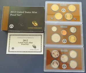 2012 S US Mint Clad Proof Set, Original Box & COA - Picture 1 of 7