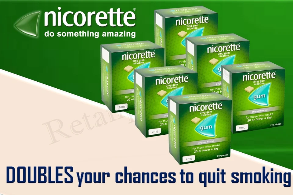 Nicorette Kaugummi Original 2mg Menge 210 x 6 Boxen Ablauf 2027