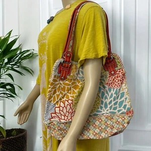 Fossil Multicolored Floral Pattern Canvas Shoulder/Handbag Medium ZB 2907 - Picture 1 of 11