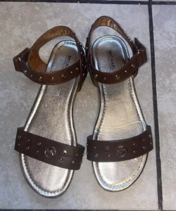 Michael Kors Sandalen braun Slipper flacher Absatz Größe 4 - Bild 1 von 7