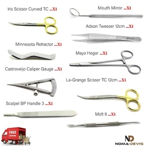 Surgery Implants Surgical Tissue Suture Forceps Dental Instruments Dentistry NEW - Bild 1 von 10