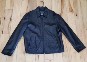 Neu Banana Republic dunkelbraun Lederjacke Kleid Vintage XL Schokolade Cognac - Bild 1 von 5