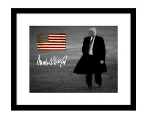 Donald Trump 8x10 Signed photo print US flag Save America 2024 autographed maga - Picture 1 of 2