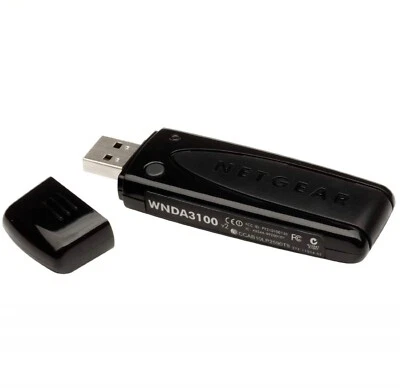 Netgear WNDA3100 V2 2.4ghz 5Ghz USB 300Mbps Wireless N USB Adapter W/Cable & CD - Image 1 of 4