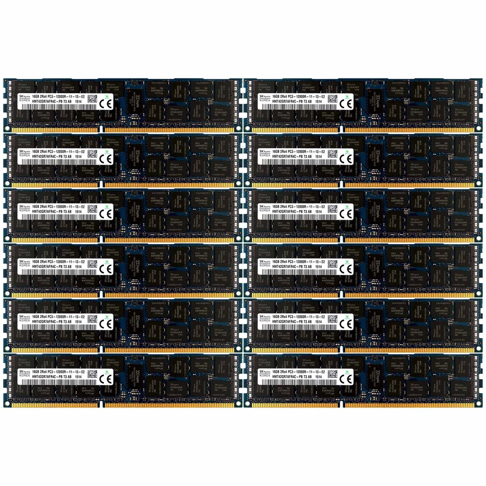 PC3-12800 12x16G HP Proliant BL2X220C BL460C BL465C BL490C BL620C G7 Memory Ram - Image 1 of 1