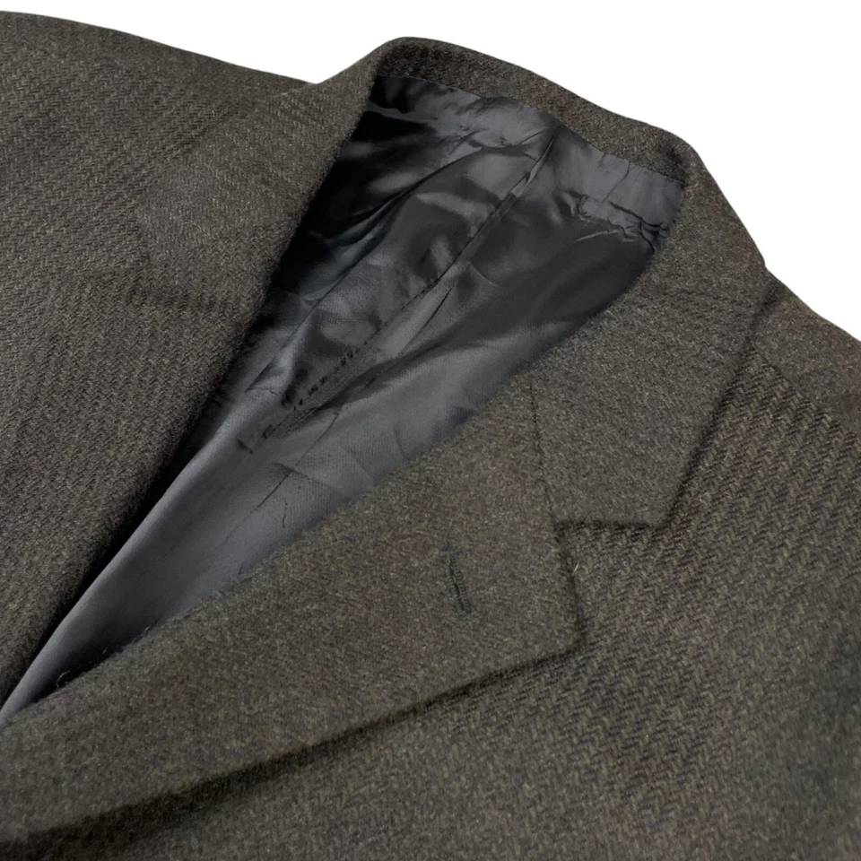 Blazer Armani Collezioni Para Hombre Mezcla Cachemira Marrón Espiga • Italia • 40R Foto 1 de 4