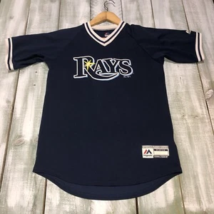 Vintage Tampa Bay Rays Jersey Shirt KIDS YOUTH Large MLB Baseball #2 Smith - Picture 1 of 10