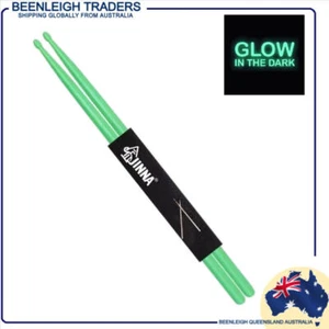 Glow In The Dark DRUM STICKS 5B GREEN Brand New - Bild 1 von 7