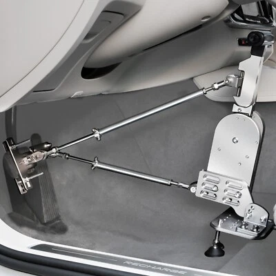 Fixed Hand Controls Permanent Device for Injured Disabled Handicap Drivers - Image 1 of 4