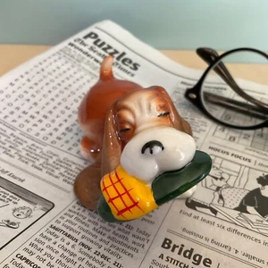 Vtg 80s Sebastian the Hound Hallmark Puppy Dog Slipper Ceramic Figurine Taiwan - Picture 1 of 23