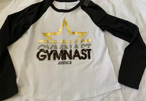 Justice Sports Gymnast Reglan Long Sleeve Tee Size 18/20 - Picture 1 of 2