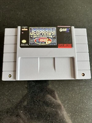 Jeopardy Deluxe Edition (Super Nintendo Entertainment System, 1993) SNES - Image 1 of 3