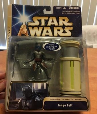 Star Wars Attack of the Clones Jango Fett Kamino Confrontation 2004 Hasbro Foto 1 de 4