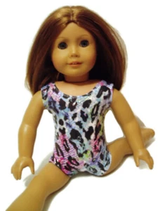 Leotardo colorido con estampado de animales se adapta a muñecas americanas para niñas ropa para muñecas de 18 pulgadas - Imagen 1 de 3