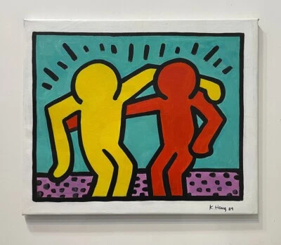 Pintura Keith Haring - Arte Pop - Arte Grafitti Foto 1 de 4