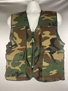 Camo Vest Mens Med Vintage Remington Outdoor Clothing Green Hunting Duck Fowl - Picture 1 of 7
